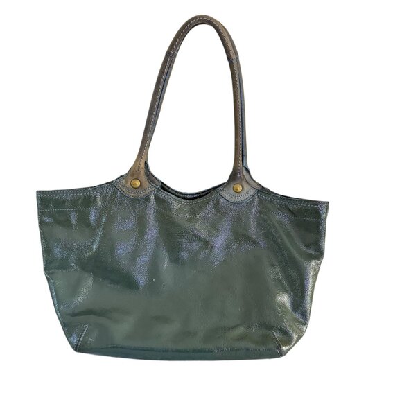 Coach Handbags - Coach Patent Leather Turquoise City Zip Tote 12362P